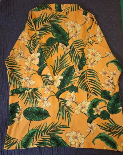 Kimono floral amarillo Opposite L/XL - miniatura 3