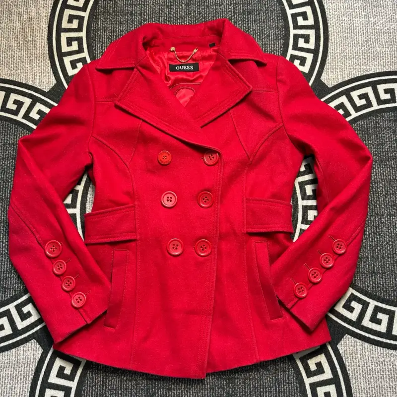 Abrigo rojo  lana Guess