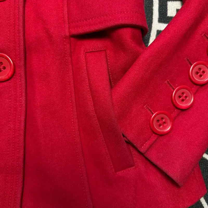 Abrigo rojo  lana Guess - 3