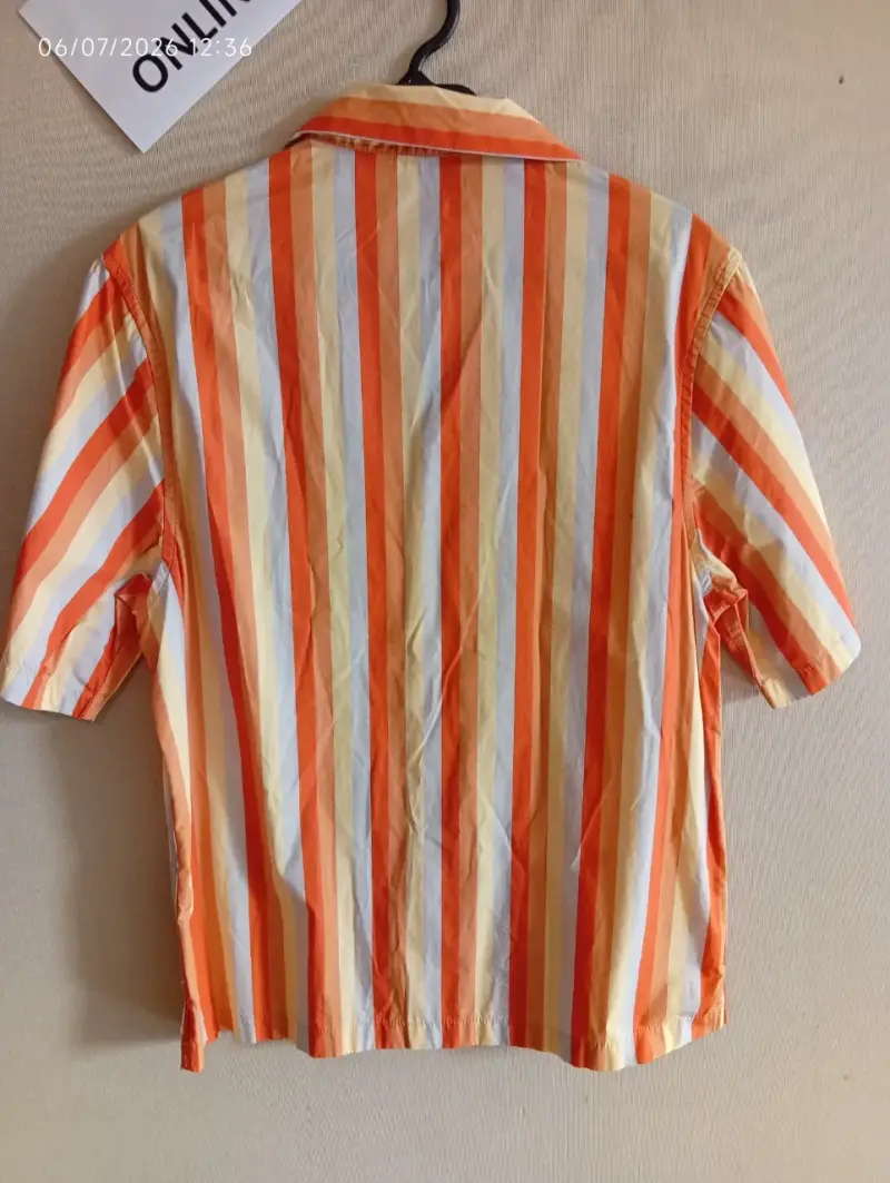 Camisa a rayas de algodón para hombre - 2