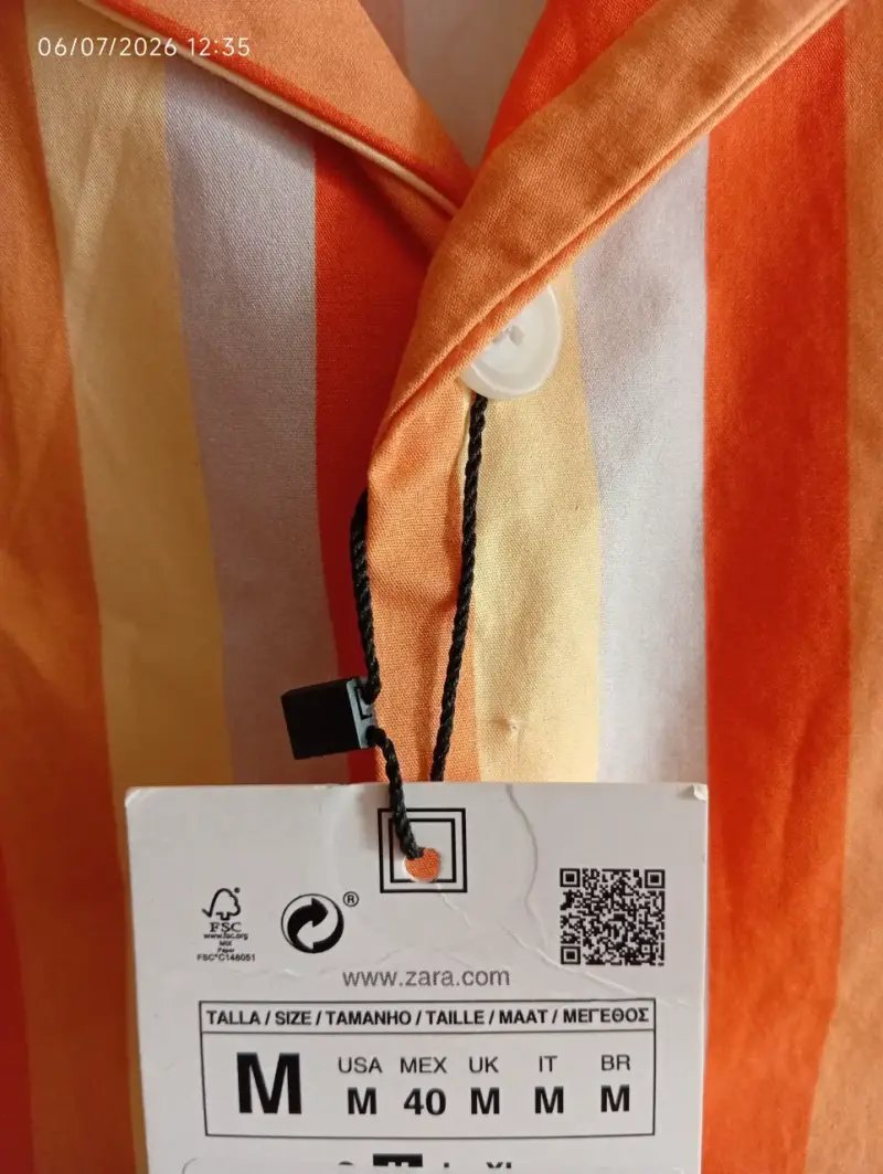 Camisa a rayas de algodón para hombre - 5