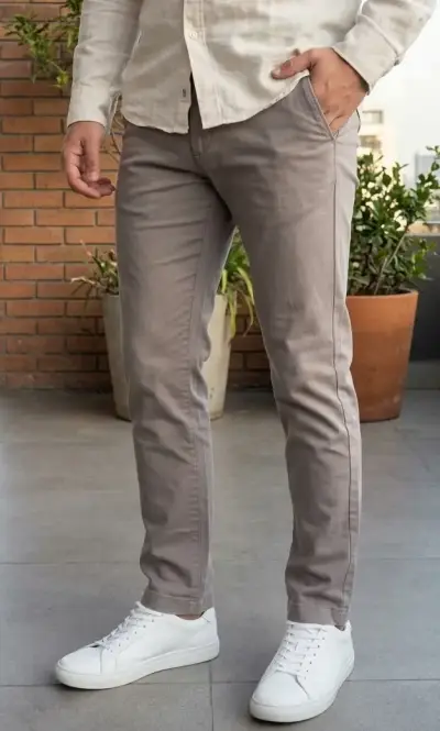 Pantalones de hombre color gris. - miniatura 1