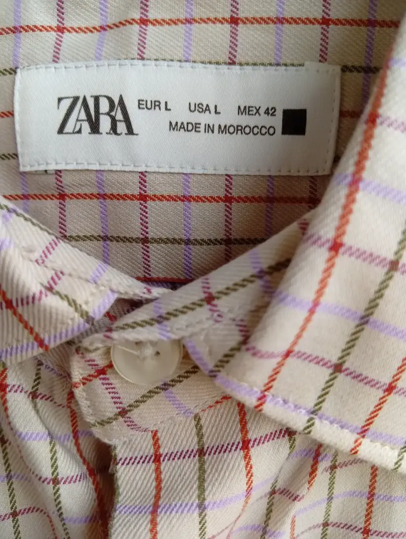 Camisa a cuadros para hombre Zara - 6