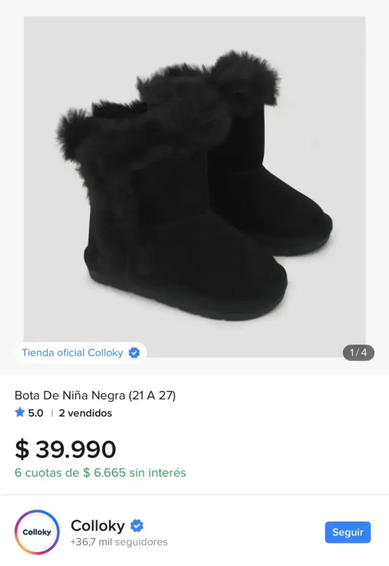 Botas Colloky tipo UGG para niña - 2
