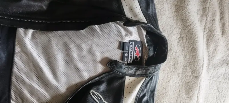Chaqueta de cuero Alpinestars negra para moto - 4