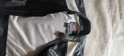 Chaqueta de cuero Alpinestars negra para moto - miniatura 4