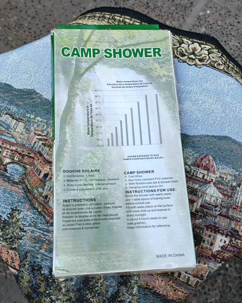 Ducha Solar Portátil de Camping 20L - 2