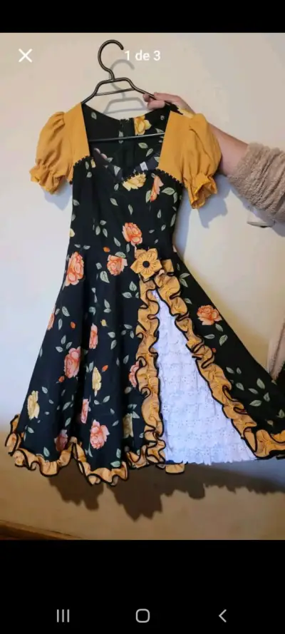 Vestido de cueca talla 16/S - miniatura 1
