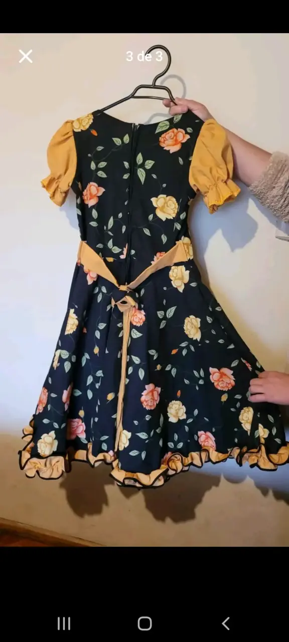 Vestido de cueca talla 16/S - 3