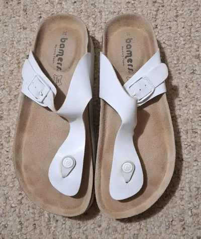 Sandalias blancas Bamers Memory Foam - miniatura 1