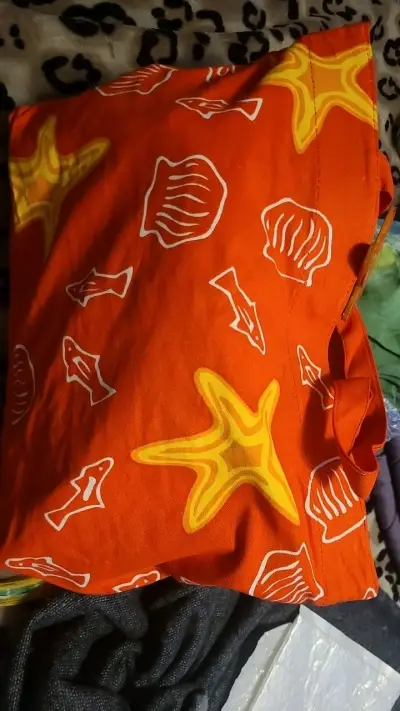 Bolso playero estampado con estrellas de mar - miniatura 1