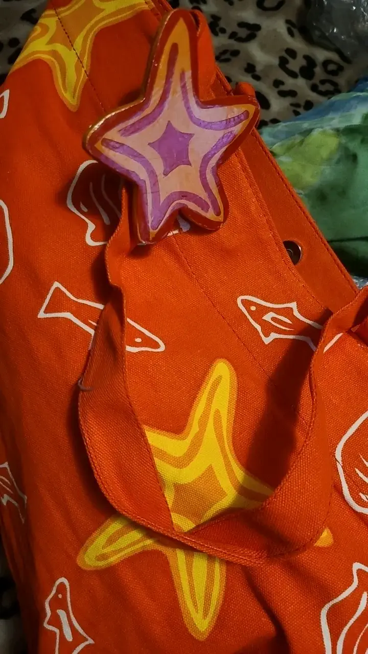 Bolso playero estampado con estrellas de mar - 2