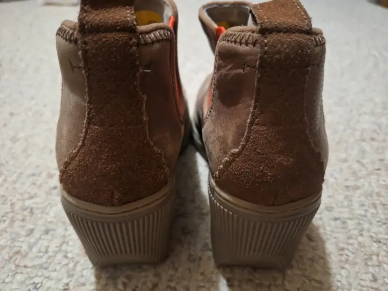 Botines de cuero marrón con tacón CAT - 4