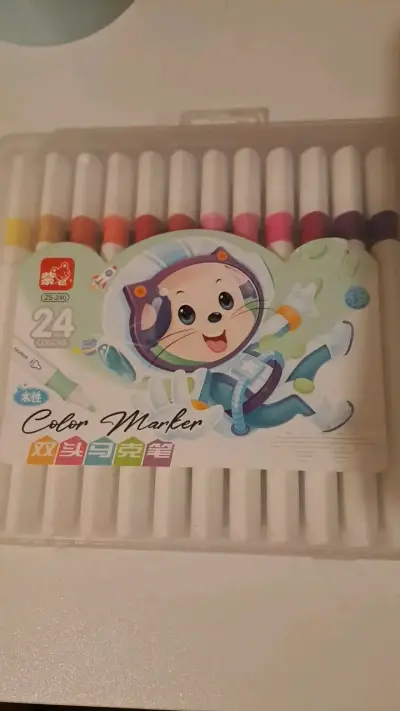 Set de 24 marcadores de colores doble punta - miniatura 1