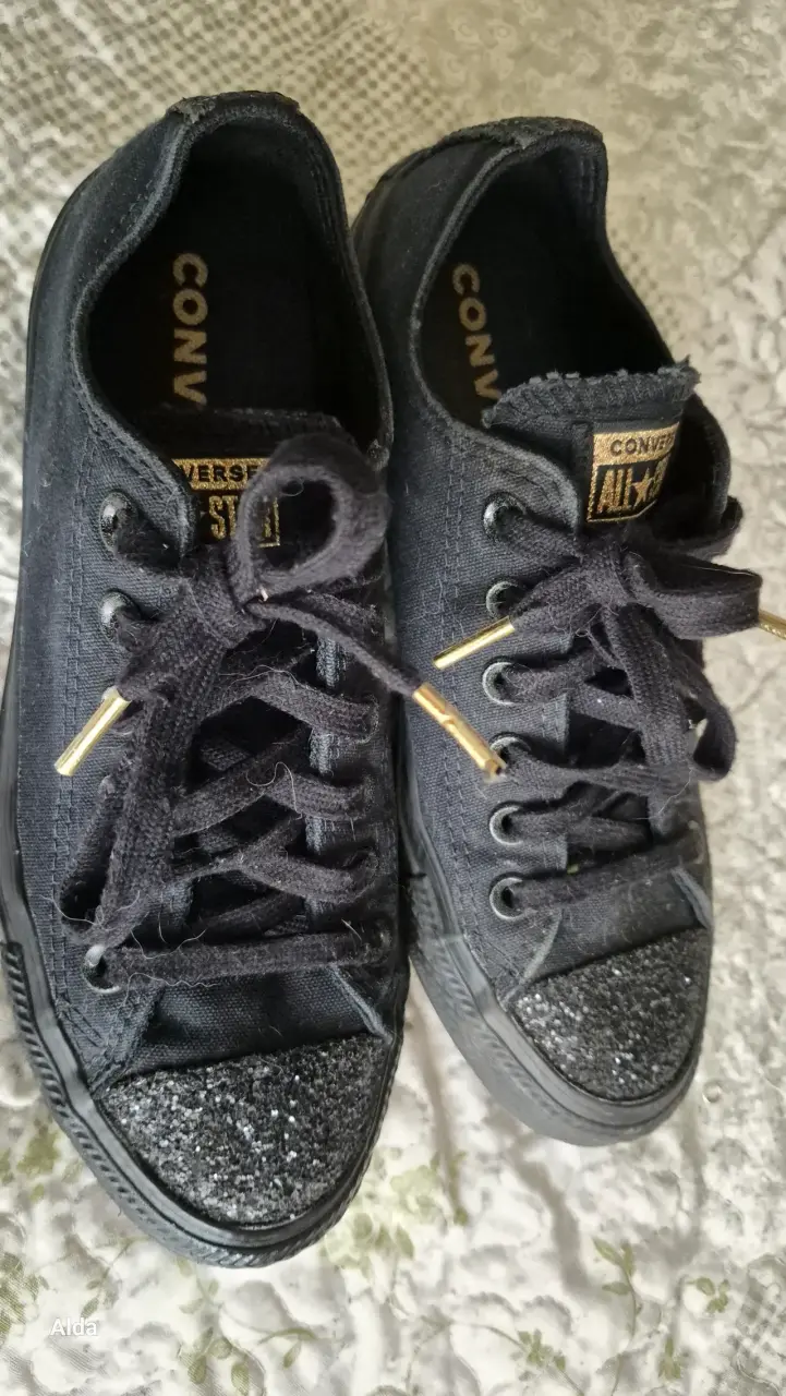 Zapatillas Converse All Star negras con brillo - 3
