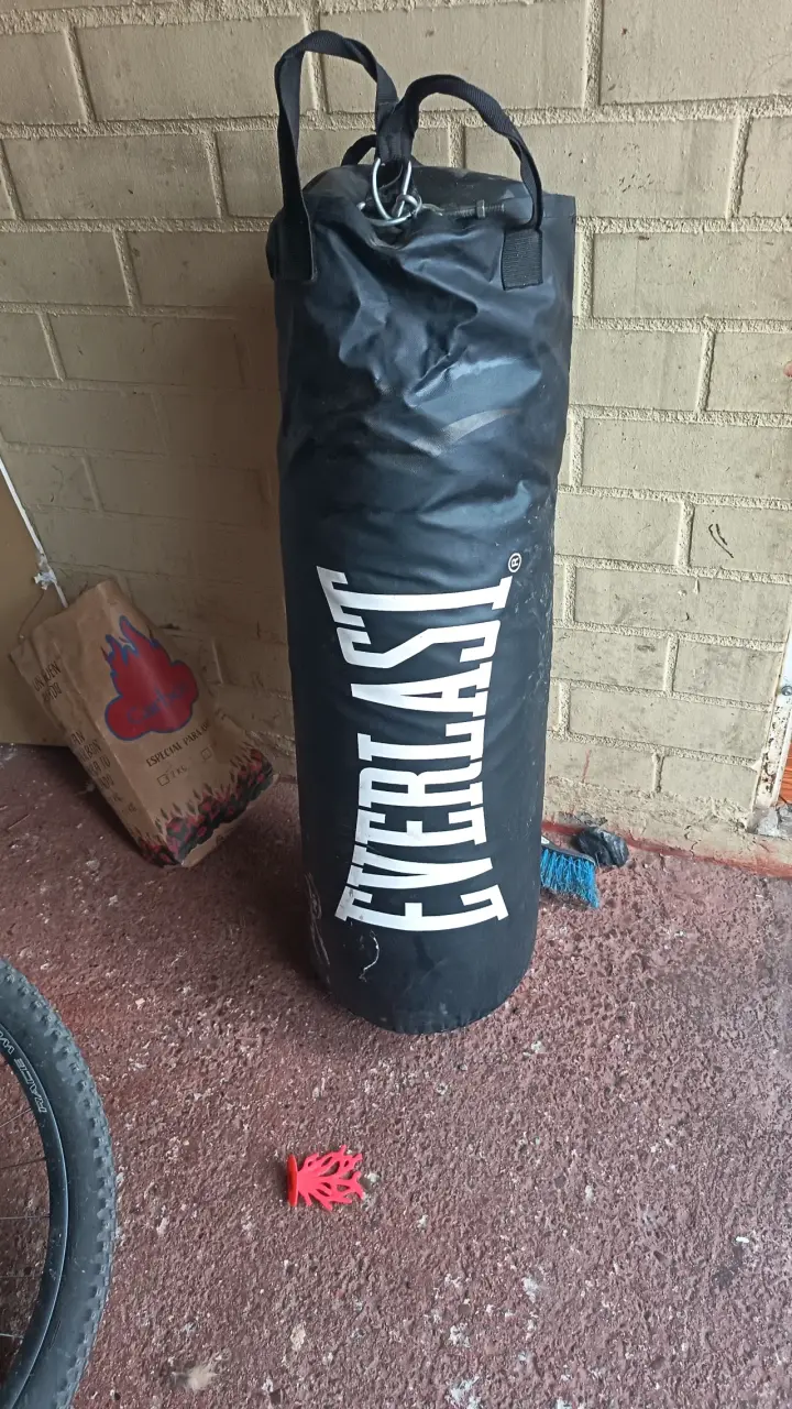 Saco de Boxeo Everlast Negro en Buen Estado - 2