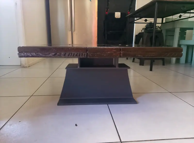 Mesa de centro de madera y viga de acero - 2