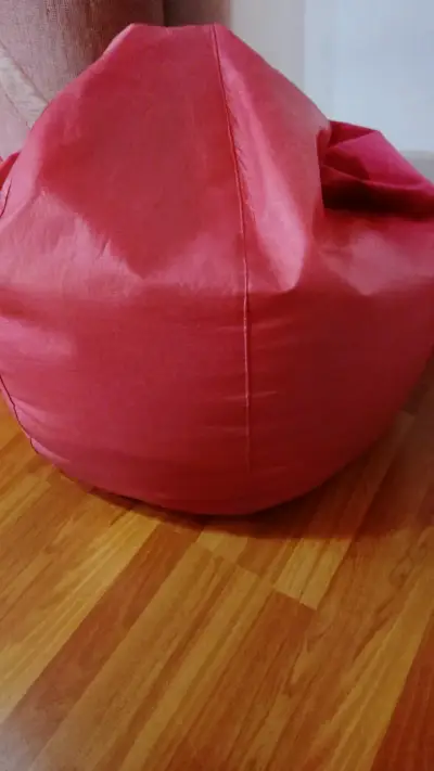 Puff fucsia grande para sala o dormitorio - miniatura 2