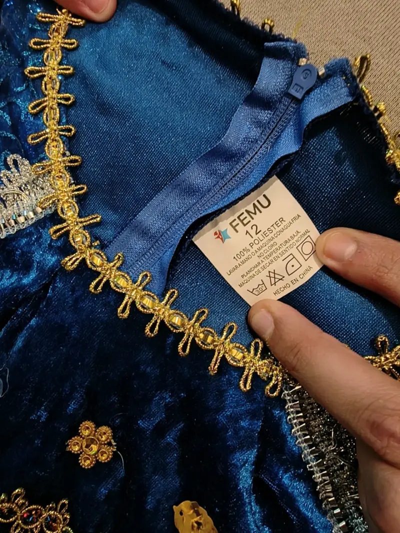 Traje de Caporal Azul Detalles Dorados talla 12 - 2