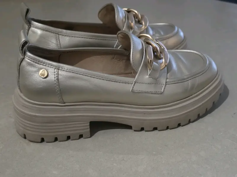 Mocasines HushPuppies dorado - 3
