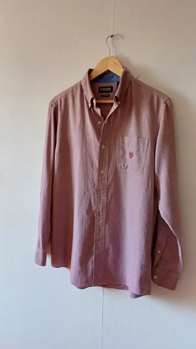 Camisa Chaps Hombre Bicolor(Burdeo-Blanco)Talla M. - miniatura 1