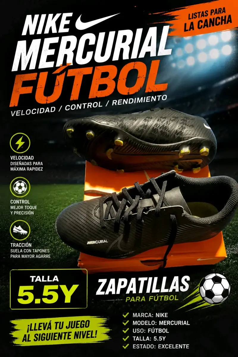 Zapatillas de fútbol Nike Mercurial negras