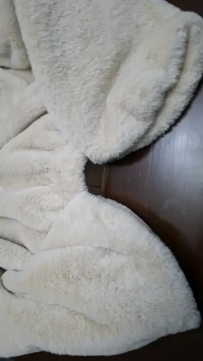 Chaqueta de Peluche Beige Bershka - miniatura 3