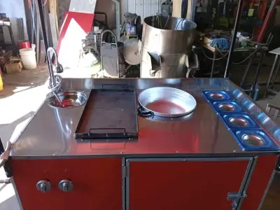 Carro de Comida Rápida Rojo con Techo - miniatura 2