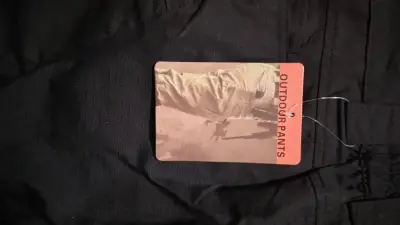 Pantalones outdoor negros para hombre - miniatura 3
