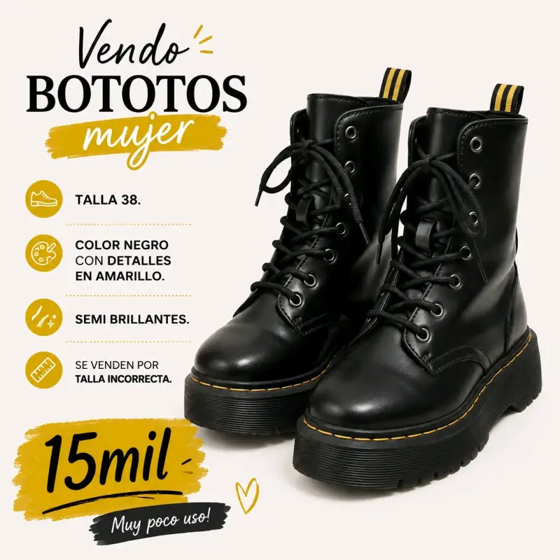 Bototos Mujer Negros - 2