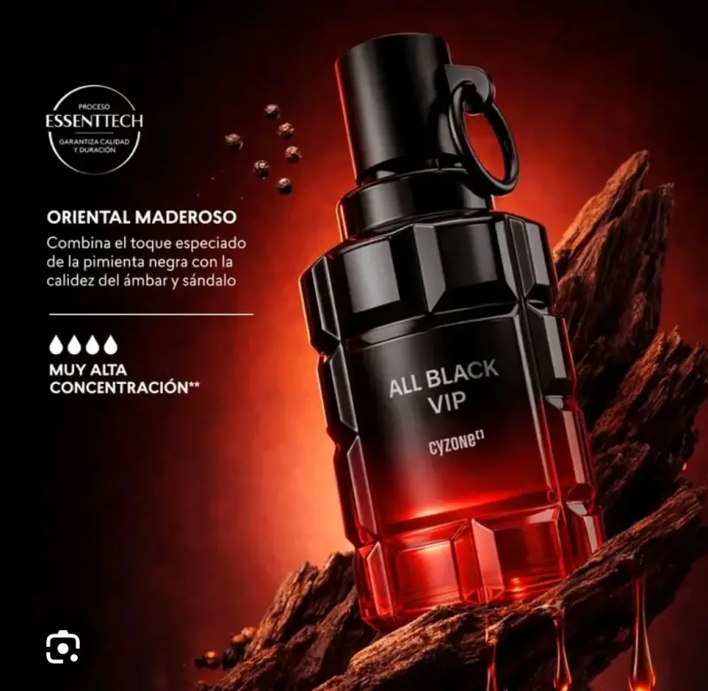 Perfume Cyzone All Black VIP Oriental Maderoso - 2