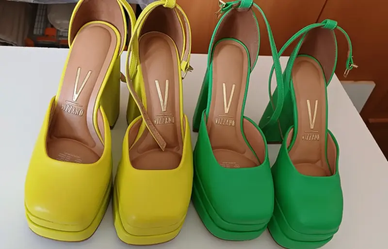 Zapatos de plataforma Vizzano en amarillo y verde - 1