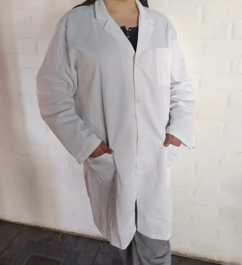 Delantal Blanco Unisex de Laboratorio