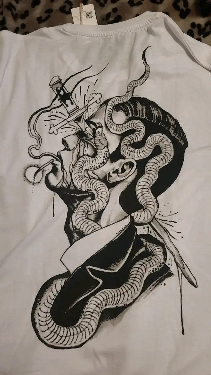 Polera blanca unisex Corona de algodón - 2