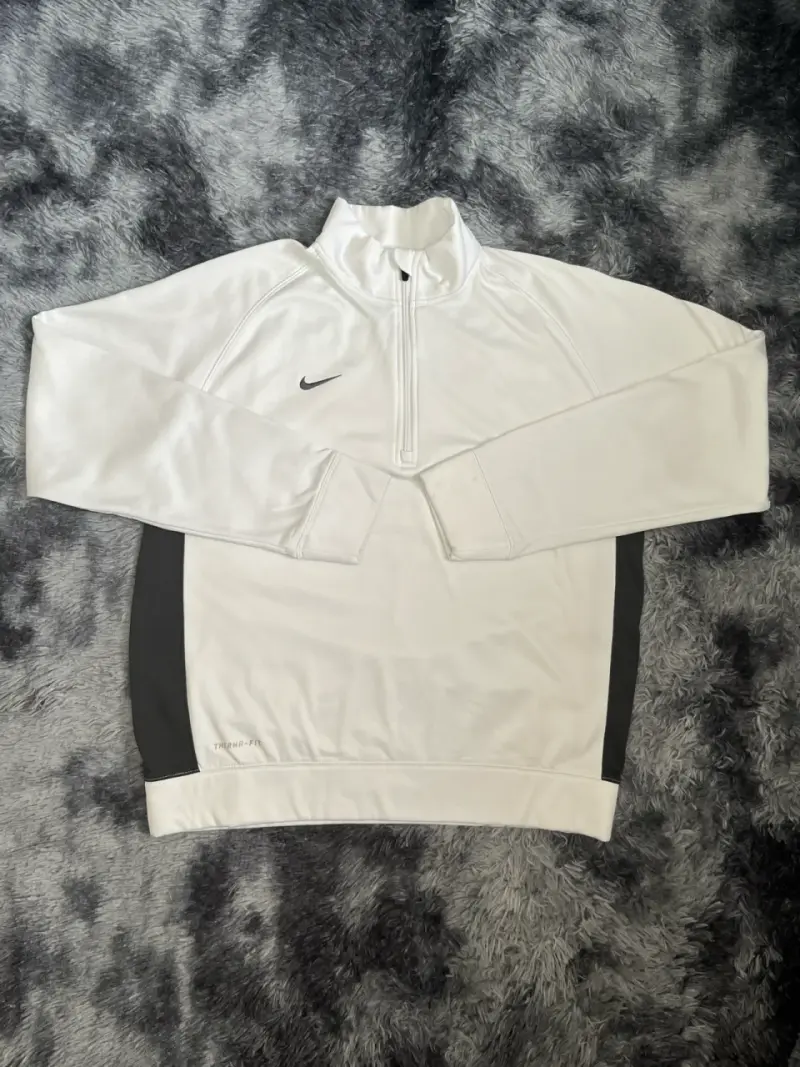 Polerón Nike Therma-Fit Blanco con Cierre - 1