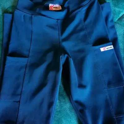 Pantalones médicos negro/azul petroleo - miniatura 1