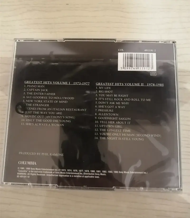 CD Billy Joel Greatest Hits Volumen I y II, NUEVO - 2