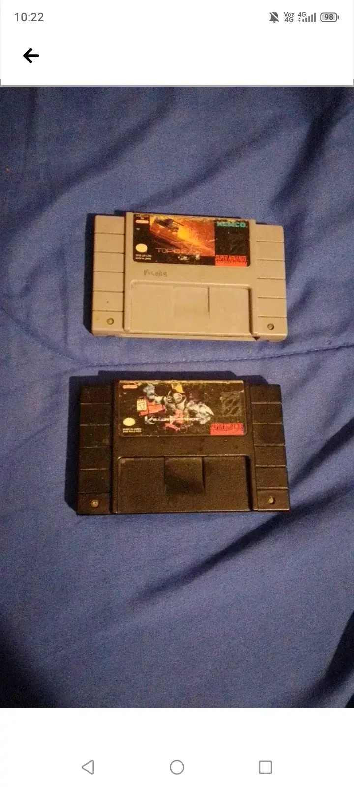 Cartuchos de juegos Super Nintendo Top Gear y Killer Instinct - 1