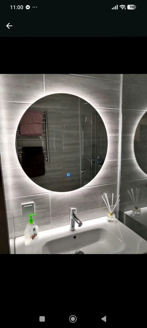Espejo redondo con luz LED 60x60cm - 2