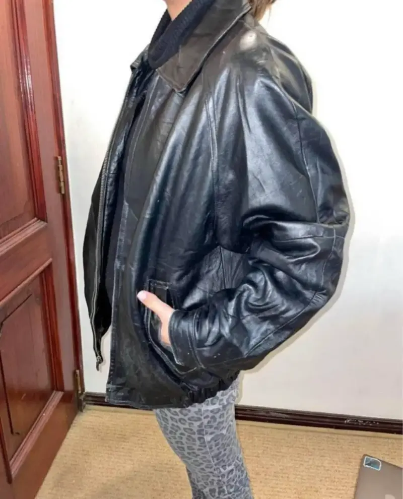Chaqueta bomber cuero Vintage - 2