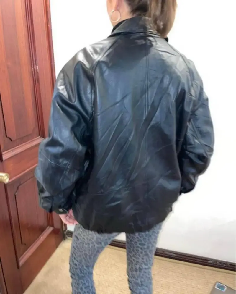 Chaqueta bomber cuero Vintage - 3