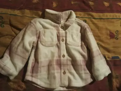Chaqueta de lana para bebé con diseño a cuadros - miniatura 1