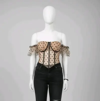Corset de tul con lunares en varios colores - miniatura 1