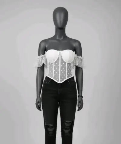Corset de tul con lunares en varios colores - miniatura 2