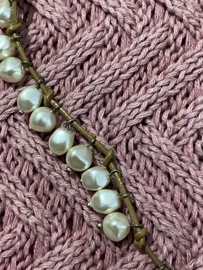 Collar de perlas artificiales Anaya elegante - miniatura 3