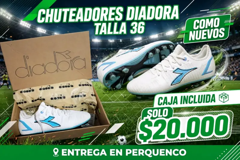 Chuteadores Diadora Talla 36 Como Nuevos - 4