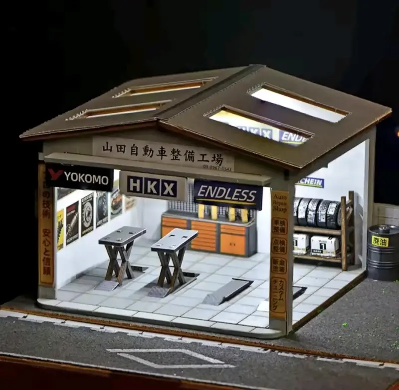 Diorama/Maqudeta taller a escala 1/64 Yamada NUEVO - 5
