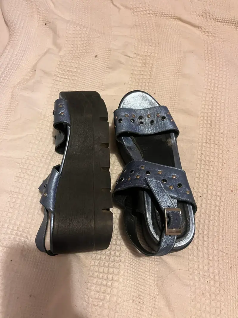 Sandalias de plataforma azul Estela zapatos - 2