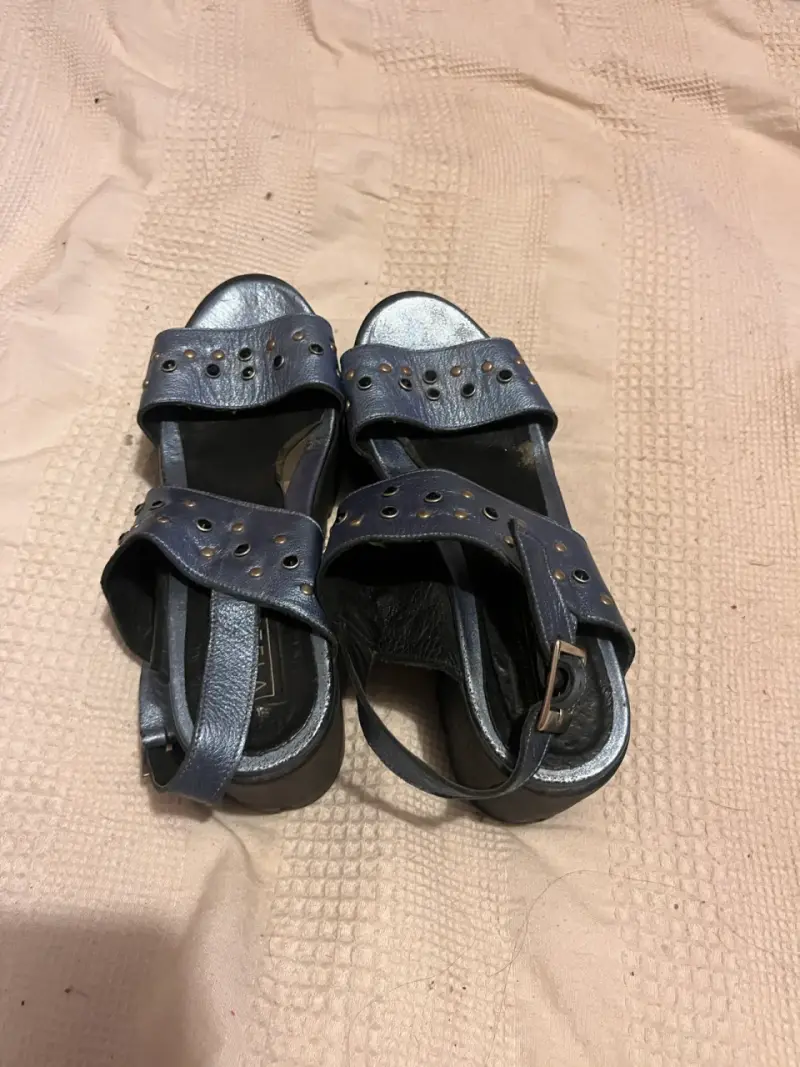 Sandalias de plataforma azul Estela zapatos - 3