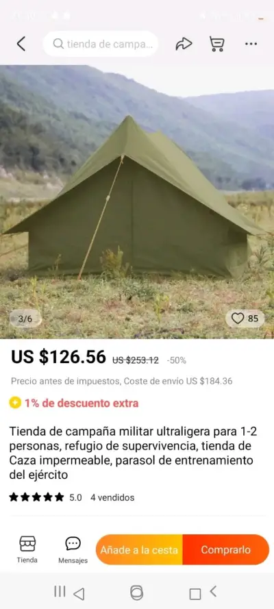 Tienda de campaña militar impermeable - miniatura 1